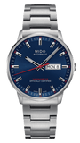 Mido Commander II Automatic Chronometer Blue Dial Silver Steel Strap Watch For Men - M021.431.11.041.00