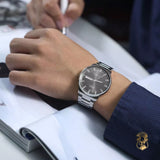 Buy Shop Mido Commander II Automatic Chronometer Grey Dial Silver Steel Strap Watch For Men - M021.431.11.061.00 USA Online
