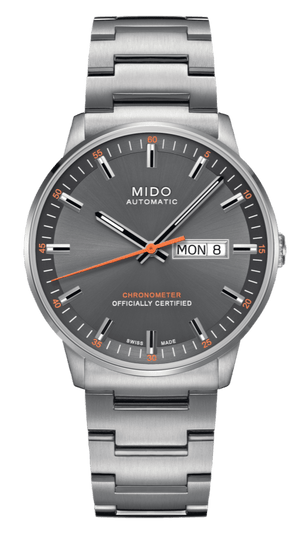 Buy Shop Mido Commander II Automatic Chronometer Grey Dial Silver Steel Strap Watch For Men - M021.431.11.061.01 USA Online