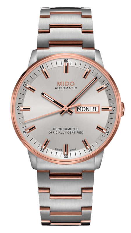 Buy Shop Mido Commander II Chronometer Automatic Silver Dial Two Tone Steel Strap Watch For Men - M021.431.22.031.00 USA Online