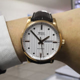 Buy Shop Mido Multifort Automatic Silver Dial Brown Leather Strap Watch For Men - M005.430.36.031.80 USA Online