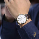 Buy Shop Mido Multifort Automatic Silver Dial Brown Leather Strap Watch For Men - M005.430.36.031.80 USA Online