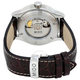 Mido Multifort Automatic Silver Dial Black Leather Strap Watch For Men - M005.430.16.031.80