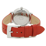 Marc Jacobs Roxy Silver Dial Red Leather Strap Watch for Women - MJ1632