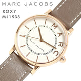 Buy Shop Marc Jacobs Roxy White Dial Cement Brown Leather Strap Watch for Women - MJ1533 USA Online
