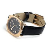 Buy Shop Marc Jacobs Mandy Black Dial Black Leather Strap Watch for Women - MJ1565 USA Online