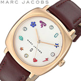 Buy Shop Marc Jacobs Mandy White Dial Brown Leather Strap Watch for Women - MJ1598 USA Online