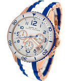 Buy Shop Marc Jacobs Rock Chronograph White Dial Two Tone Silicone Strap Watch for Women - MBM2594 USA Online