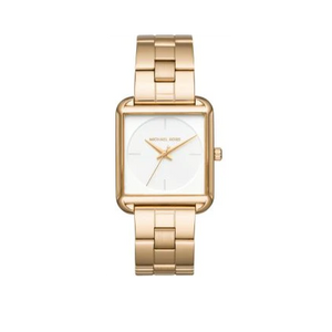 Buy Shop Michael Kors Lake Quartz White Dial Gold Steel Strap Watch For Women - MK3644 USA Online