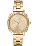 Buy Shop Michael Kors Nia Quartz Gold Dial Gold Steel Strap Watch For Women - MK3989 USA Online