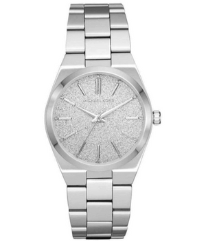 Buy Shop Michael Kors Channing Three Hand Silver Dial Silver Steel Strap Watch For Women - MK6626 USA Online