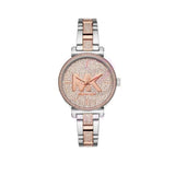 Buy Shop Michael Kors Sofie Crystals Glitz Rose Gold Dial Two Tone Steel Strap Watch For Women - MK4446 USA Online