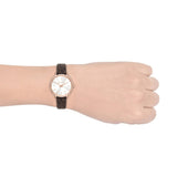 Buy Shop Michael Kors Pyper Quartz Silver Dial Brown Leather Strap Watch for Women - MK1036 USA Online