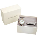 Buy Shop Michael Kors Liliane Quartz Mother of Pearl White Dial Two Tone Steel Strap Watch For Women - MK1048 USA Online