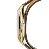 Buy Shop Michael Kors Runway Gold Dial Brown Leather Strap Watch For Women - MK2256 USA Online
