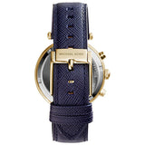 Buy Shop Michael Kors Runway Quartz Gold Dial Blue Leather Strap Watch For Women - MK2285 USA Online