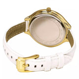 Buy Shop Michael Kors Slim Runway Quartz Gold Dial White Leather Strap Watch For Women - MK2389 USA Online