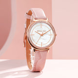 Buy Shop Michael Kors Cinthia Mother of Pearl Dial Pink Leather Strap Watch for Women - MK2663 USA Online