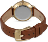 Buy Shop Michael Kors Portia Quartz White Dial Brown Leather Strap Watch For Women - MK2734 USA Online