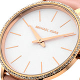 Buy Shop Michael Kors Pyper Analog White Dial Pink Leather Strap Watch For Women - MK2803 USA Online
