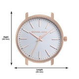 Buy Shop Michael Kors Pyper Quartz White Dial Black Leather Strap Watch For Women - MK2834 USA Online