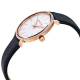 Buy Shop Michael Kors Pyper Three Hand White Dial Black Leather Strap Watch For Women - MK2835 USA Online