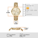 Buy Shop Michael Kors Addyson Quartz Gold Dial Gold Leather Strap Watch for Women - MK2952 USA Online