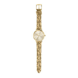 Buy Shop Michael Kors Addyson Quartz Gold Dial Gold Leather Strap Watch for Women - MK2952 USA Online
