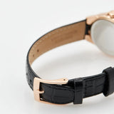 Buy Shop Michael Kors Camille Three-Hand Crystals White Dial Black Leather Strap Watch for Women - MK2962 USA Online