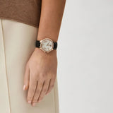 Buy Shop Michael Kors Camille Three-Hand Crystals White Dial Black Leather Strap Watch for Women - MK2962 USA Online