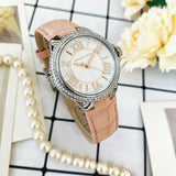 Buy Shop Michael Kors Camille Three-Hand Crystals White Dial Pink Leather Strap Watch for Women - MK2963 USA Online