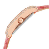 Buy Shop Michael Kors Emery Quartz Diamonds Red Dial Pink Leather Strap Watch For Women - MK2966 USA Online