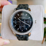 Buy Shop Michael Kors Tibby Chronograph Black Dial Black Leather Strap Watch For Women - MK2976 USA Online