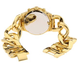 Buy Shop Michael Kors Runway Twist Gold Dial Gold Stainless Steel Strap Watch for Women - MK3131 USA Online