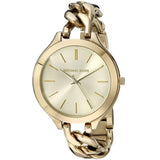Buy Shop Michael Kors Runway Gold Dial Gold Steel Strap Watch for Women - MK3222 USA Online