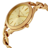 Buy Shop Michael Kors Runway Gold Dial Gold Steel Strap Watch for Women - MK3222 USA Online