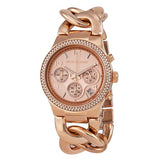 Buy Shop Michael Kors Runway Rose Gold Dial Rose Gold Steel Strap Watch for Women - MK3247 USA Online