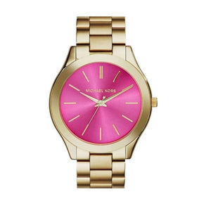 Buy Shop Michael Kors Slim Runway Pink Dial Rose Gold Steel Strap Watch for Women - MK3264 USA Online