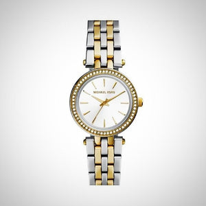 Buy Shop Michael Kors Darci White Dial Two Tone Steel Strap Watch for Women - MK3323 USA Online