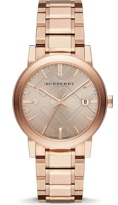Buy Shop Burberry The City Rose Gold Dial Rose Gold Steel Strap Watch for Women - BU9034 USA Online