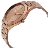 Buy Shop Michael Kors Runway Quartz Brown Dial Brown Steel Strap Watch For Women - MK3418 USA Online