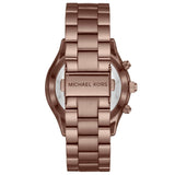 Buy Shop Michael Kors Runway Quartz Brown Dial Brown Steel Strap Watch For Women - MK3418 USA Online