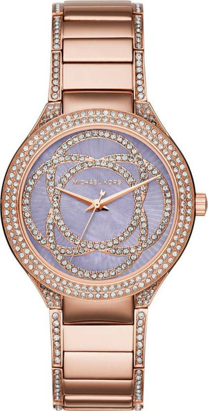 Buy Shop Michael Kors Kerry Purple Dial Rose Gold Stainless Steel Strap Watch for Women - MK3482 USA Online