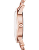 Buy Shop Michael Kors Hartman Rose Gold Dial Rose Gold Steel Strap Watch For Women - MK3491 USA Online