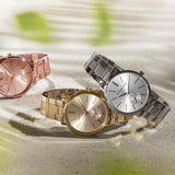 Buy Shop Michael Kors Jaryn Analog Quartz Gold Dial Gold Steel Strap Watch For Women - MK3500 USA Online