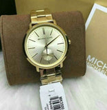 Buy Shop Michael Kors Jaryn Analog Quartz Gold Dial Gold Steel Strap Watch For Women - MK3500 USA Online