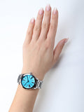 Buy Shop Michael Kors Hartman Quartz Blue Dial Silver Steel Strap Watch For Women - MK3519 USA Online