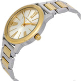 Buy Shop Michael Kors Hartman Quartz White Dial Two Tone Steel Strap Watch For Women - MK3521 USA Online