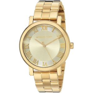 Buy Shop Michael Kors Jaryn Analog Quartz Gold Dial Gold Steel Strap Watch For Women - MK3500 USA Online