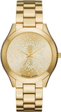 Buy Shop Michael Kors Slim Runway Gold Dial Gold Steel Strap Watch for Women - MK3590 USA Online